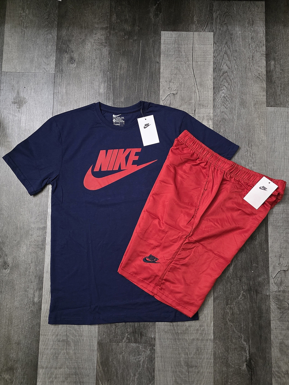 Nike Navy T-Shirt and Red Shorts Set